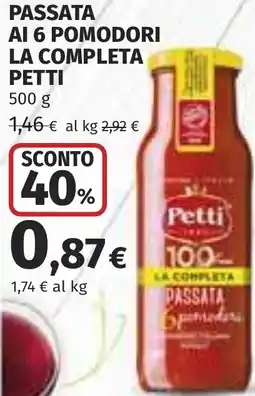 Coop Passata ai 6 pomodori la completa PETTI offerta