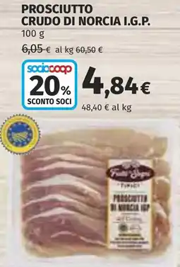 Coop Prosciutto crudo di norcia i.g.p. offerta