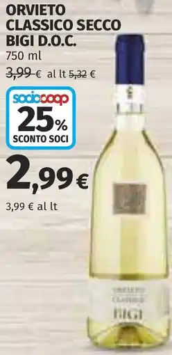 Coop Orvieto classico secco bigi d.o.c. offerta