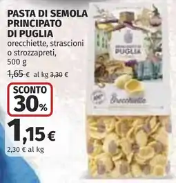 Coop Pasta di semola principato di puglia offerta