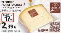 Coop Pecorino fioretto CHEESTÀ offerta