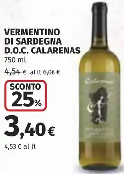 Coop Vermentino di sardegna d.o.c. CALARENAS offerta