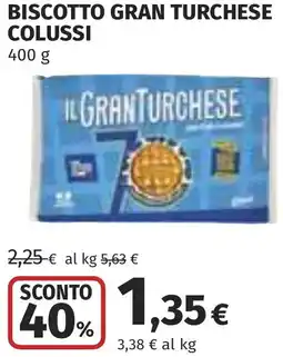 Coop Biscotto gran turchese COLUSSI offerta