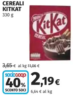 Coop Cereali KITKAT offerta