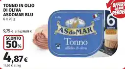Coop Tonno in olio di oliva ASDOMAR BLU offerta