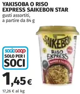 Coop Yakisoba o riso express SAIKEBON STAR offerta