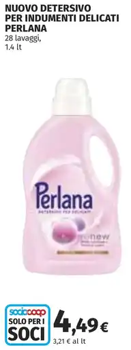 Coop Nuovo detersivo per indumenti delicati PERLANA offerta