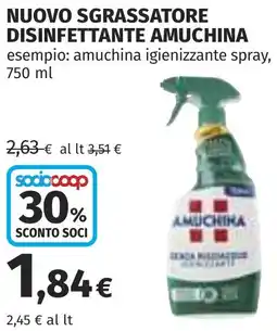 Coop Nuovo sgrassatore disinfettante AMUCHINA offerta
