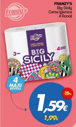 Franzy's FRANZY'S Big Sicily Carta Igienica offerta