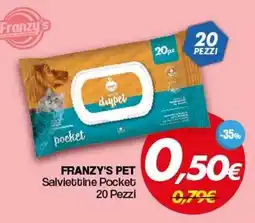 Franzy's FRANZY'S PET Salviettine Pocket offerta