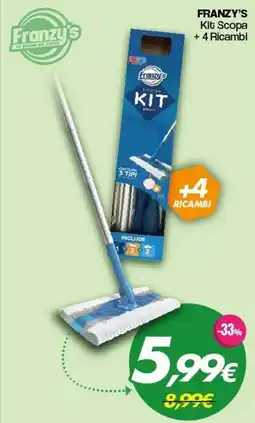 Franzy's FRANZY'S Kit Scopa + 4 Ricambi offerta