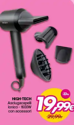 Franzy's HIGH-TECH Asciugacapelli lonico-1600W con accessori offerta