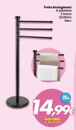 Franzy's Porta Asciugamani A piantana 3 bracci offerta