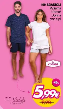 Franzy's 100 SBADIGLI Pigiama Uomo/ Donna offerta