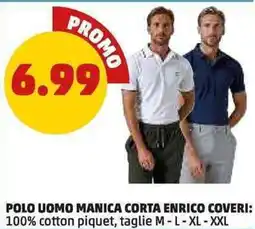 PENNY Polo uomo manica corta ENRICO COVERI offerta