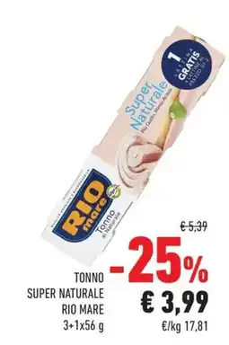 Conad Tonno super naturale RIO MARE offerta