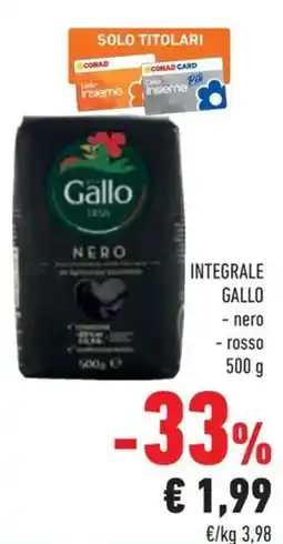 Conad Integrale gallo nero, rosso offerta