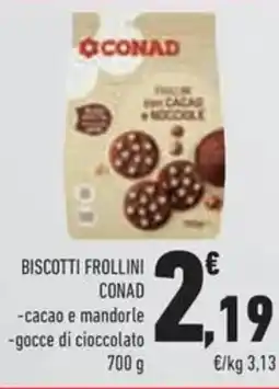 Conad Biscotti frollini CONAD offerta