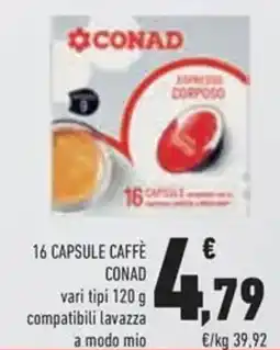 Conad 16 capsule caffè CONAD offerta