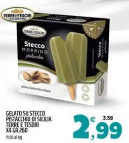 Ard Discount Gelato su stecco pistacchio di sicilia TERRE E TESORI X4 offerta