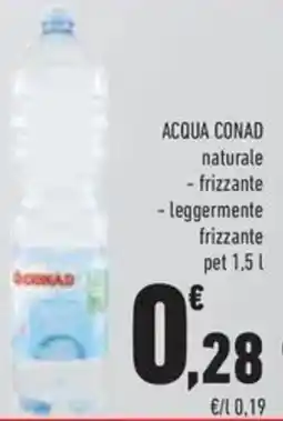 Conad Acqua conad naturale, frizzante offerta