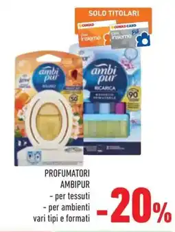 Conad Profumatori ambipur per tessuti, per ambienti offerta