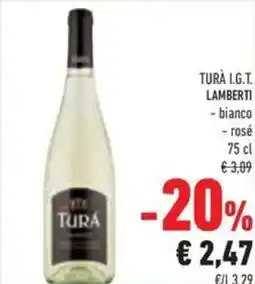 Conad Turà i.g.t. lamberti bianco, rosé offerta
