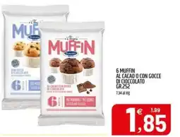 Ard Discount 6 muffin al cacao o con gocce di cioccolato offerta