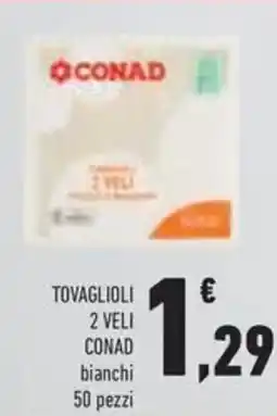 Conad Tovaglioli 2 veli conad bianchi offerta