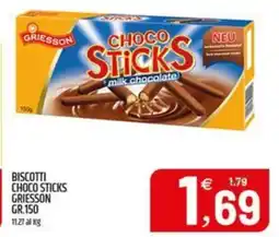 Ard Discount Biscotti choco sticks GRIESSON offerta
