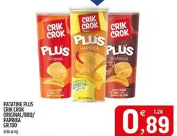 Ard Discount Patatine plus crik crok original/BBQ/ paprika offerta