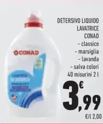 Conad Detersivo liquido lavatrice CONAD offerta
