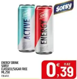 Ard Discount Energy drink sorsy classico/sugar free offerta