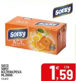 Ard Discount Succo sorsy ace/pera/pesca offerta