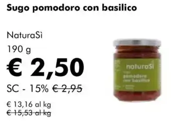 Sugo pomodoro con basilico NaturaSì