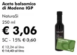 NaturaSì Aceto balsamico di Modena IGP NaturaSì offerta