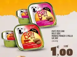 Ard Discount Patè per cani billy dog manzo/manzo e pollo offerta