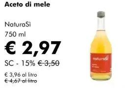 NaturaSì Aceto di mele NaturaSì offerta