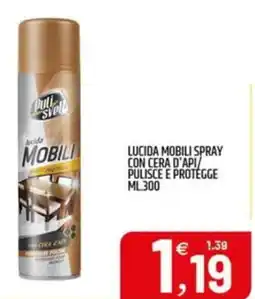 Ard Discount Lucida mobili spray con cera d'api pulisce e protegge offerta