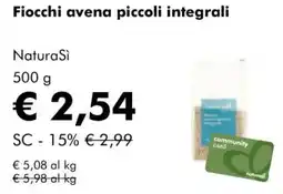 NaturaSì Fiocchi avena piccoli integrali NaturaSì offerta