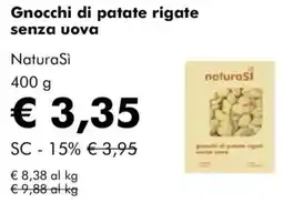 NaturaSì Gnocchi di patate rigate senza uova NaturaSì offerta