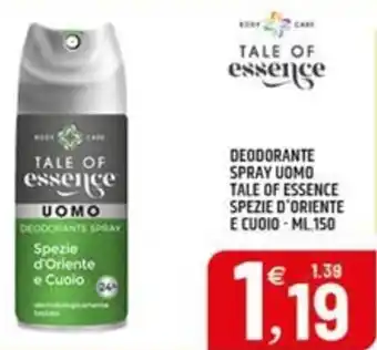 Ard Discount Deodorante spray uomo tale of essence spezie d'oriente e cuoio offerta