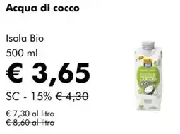 NaturaSì Acqua di cocco Isola Bio offerta