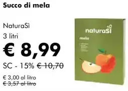 NaturaSì Succo di mela NaturaSì offerta