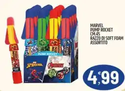 Ard Discount Marvel pump rocket cm.45 razzo di soft foam offerta