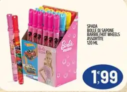 Ard Discount Spada bolle di sapone barbie hot wheels offerta