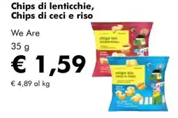 NaturaSì Chips di lenticchie, Chips di ceci e riso We Are offerta