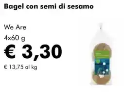 NaturaSì Bagel con semi di sesamo We Are offerta