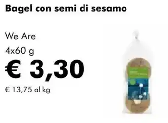 NaturaSì Bagel con semi di sesamo We Are offerta