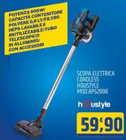 Ard Discount houstyle SCOPA ELETTRICA CORDLESS HOUSTYLE MOD.APS2006 offerta
